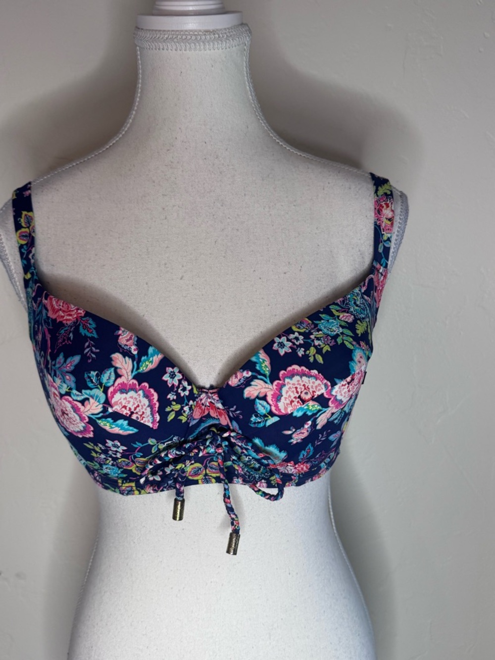 Lilly Pulitzer Floral Underwire Adjustable Strap Bikini Top